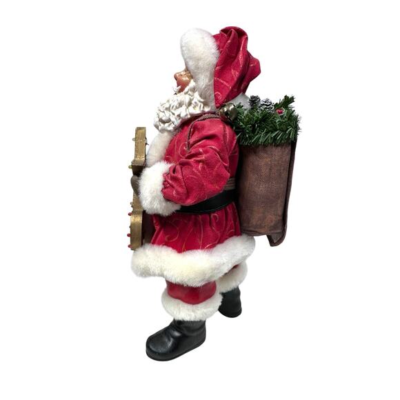 Clothtique Possible Dreams Santa GREETING THE MILLENNIUM 2000 Music Lights Works - Picture 4 of 13